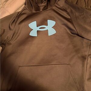 Under Armour Black Hoodie with Blue Logo